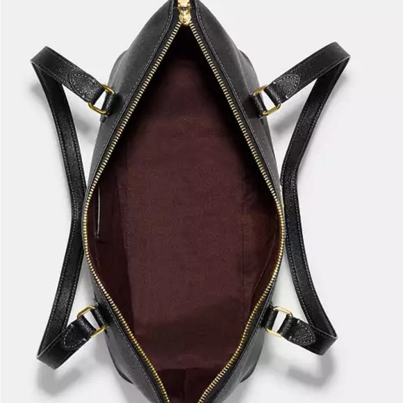 Coach Black Gallery Tote in cross grain leather. Like new/never used. - Picture 5 of 7